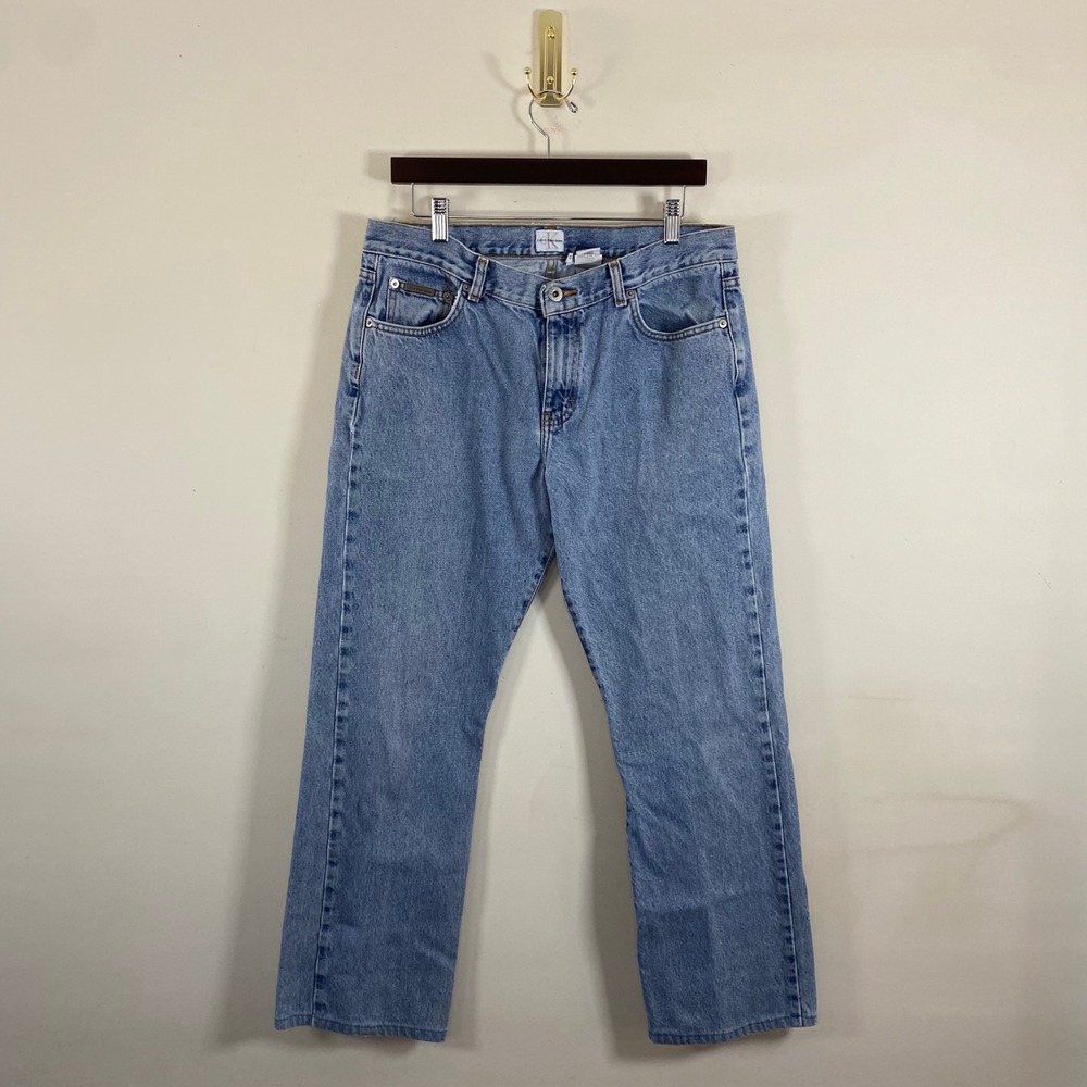 Vintage 90s Calvin Klein Jeans Light Wash Calvin Boot Jean Double Stone Wash 13